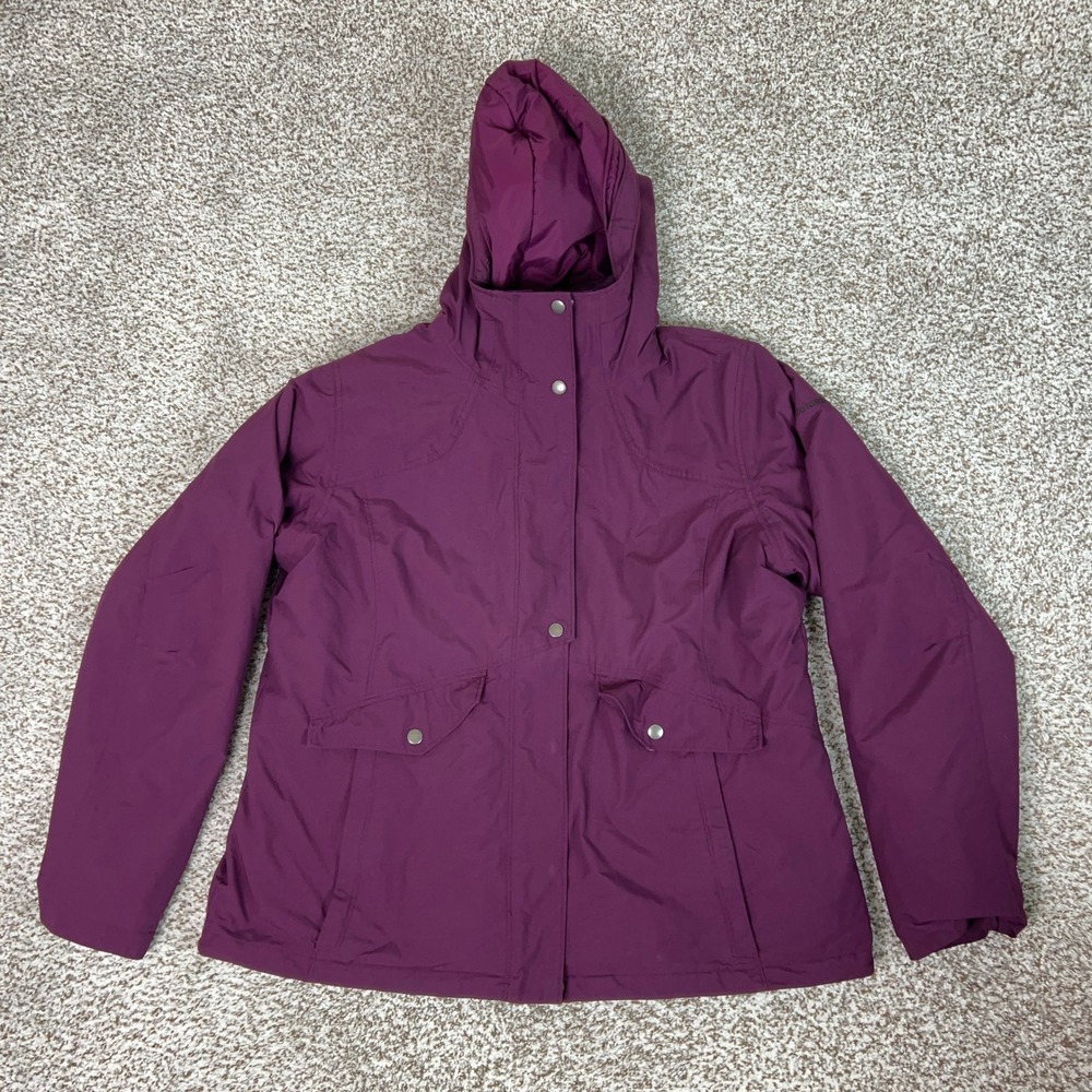 Columbia Jacket Women Extra Large Purple Interchange OmniHeat Hooded 3 in 1 Coat